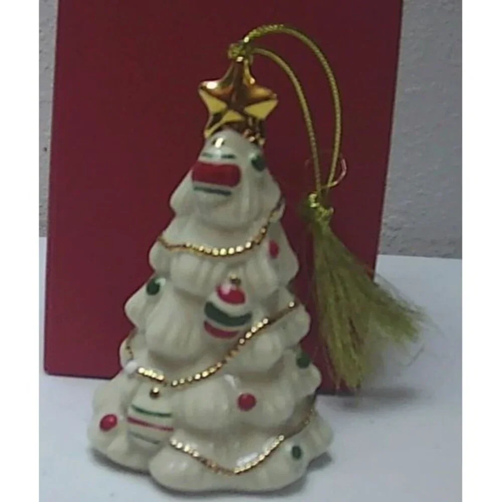 Lenox Porcelain Christmas Tree Very Merry Christmas Ornament 4